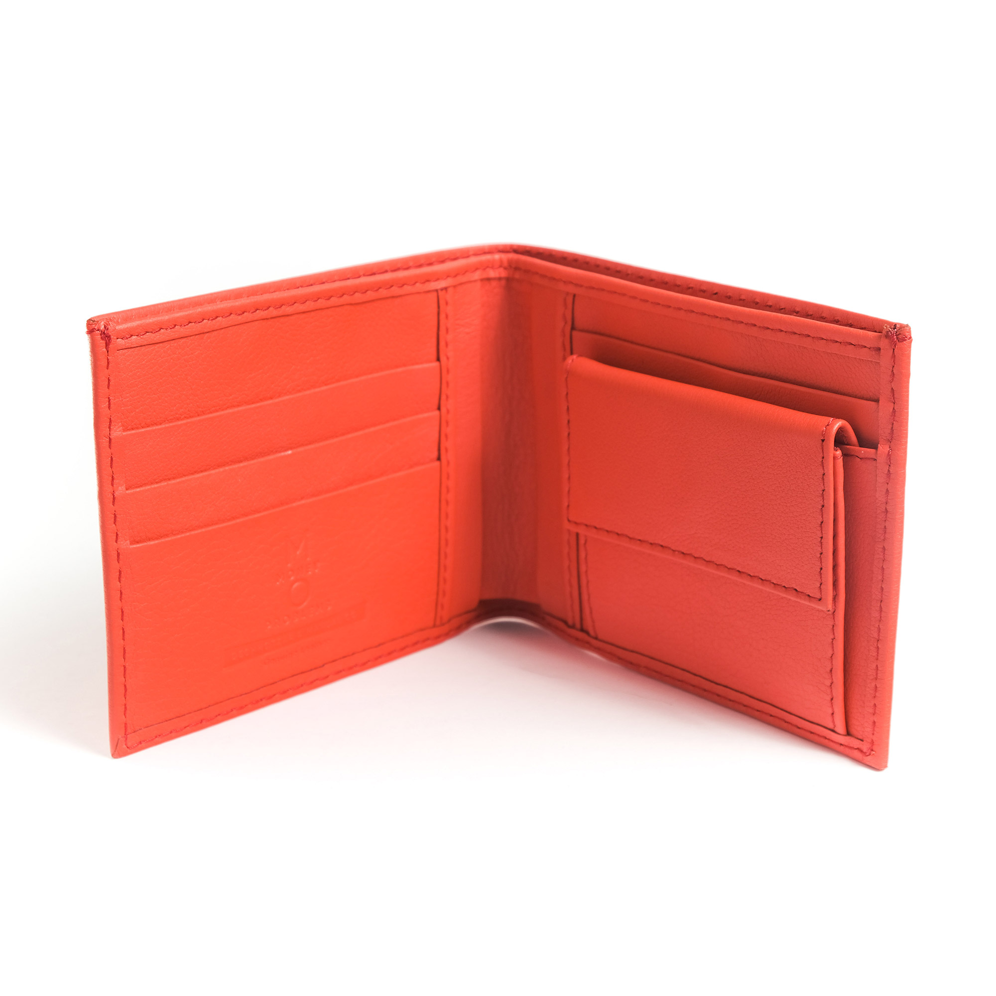 Citza, coral red leather wallet – DechkoTzar